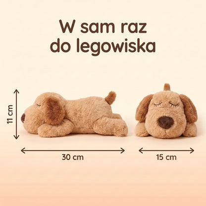 Psi śpioszek - pluszak z bijącym sercem